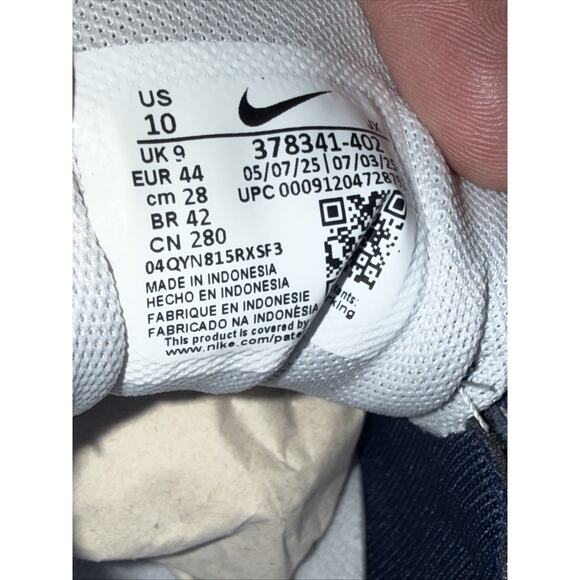 Size 10 - Nike Shox NZ Metallic Silver Midnight Navy NEW No Box - Picture 6 of 6